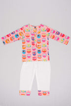 Night Owl Pink Nightsuit Set image 0