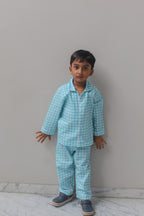 Blue Gingham Nightsuit image 2