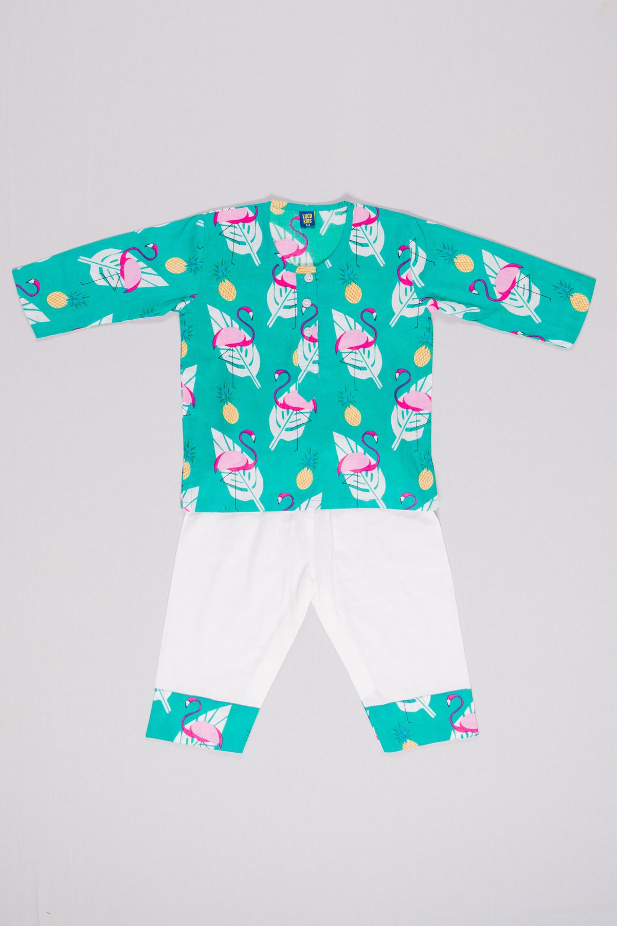 Tropical Flamingo Nightsuit Set image 2