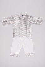 Grey Mini Elephant Nightsuit Set image 2