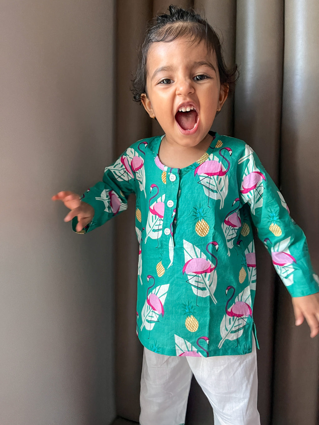 Tropical Flamingo Nightsuit Set image 0