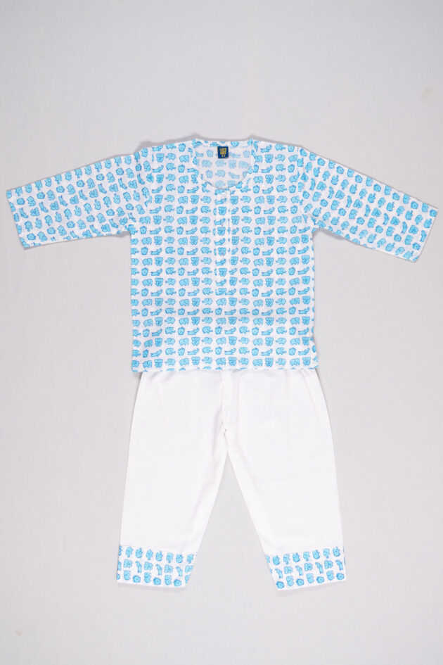 Blue Elephant Nightsuit Set - Image 3
