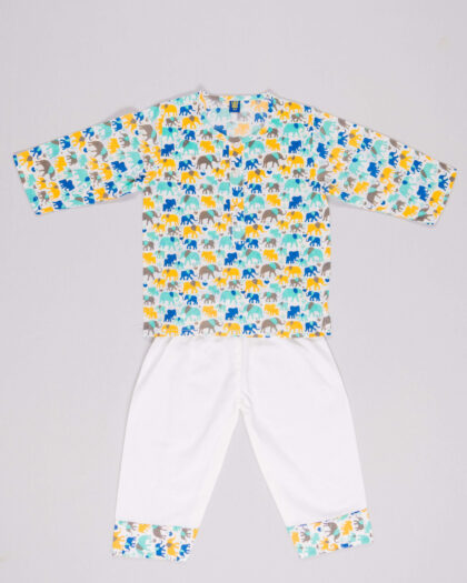 Colourful Elephant Nightsuit Set