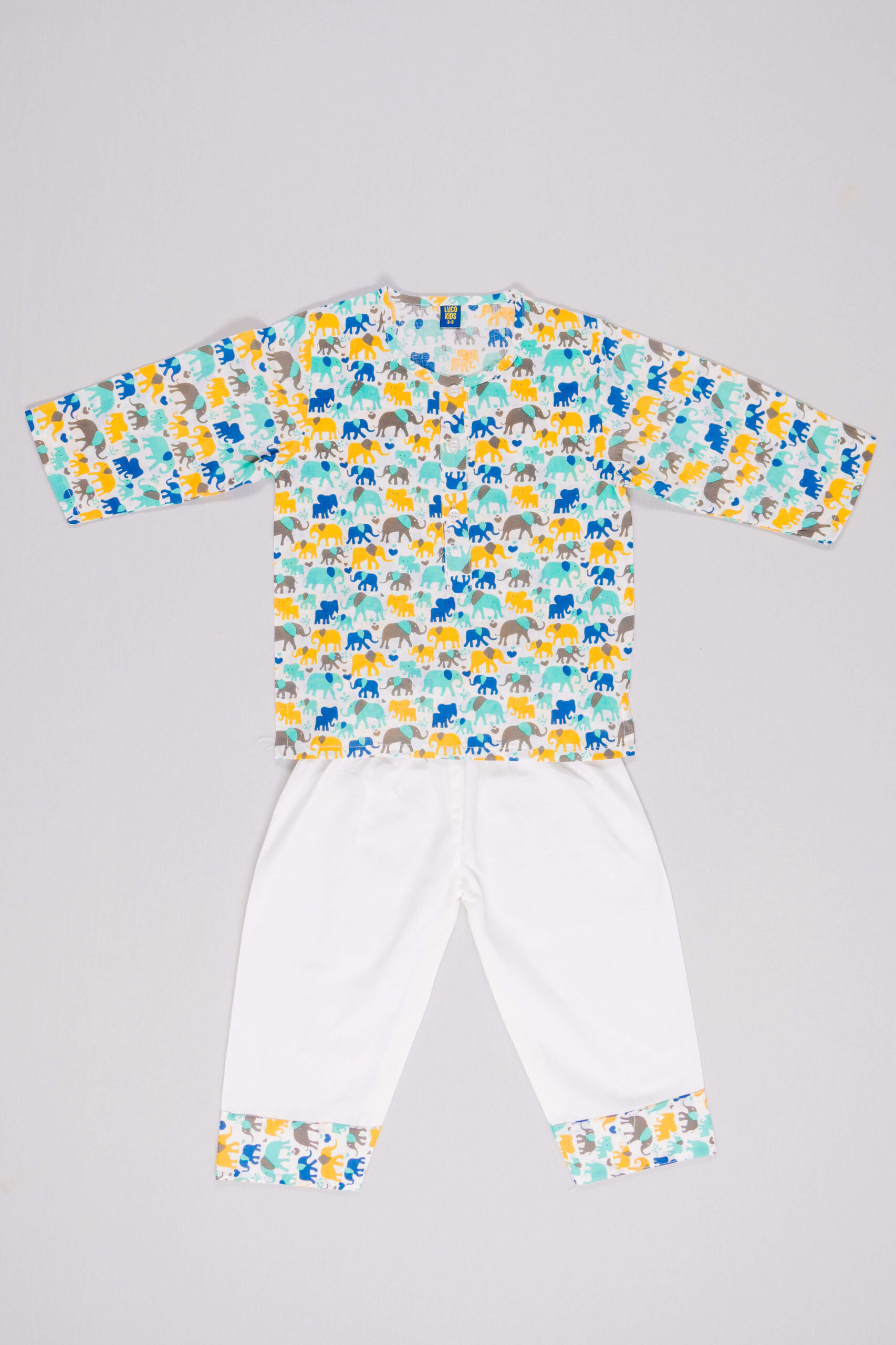 Colourful Elephant Nightsuit Set
