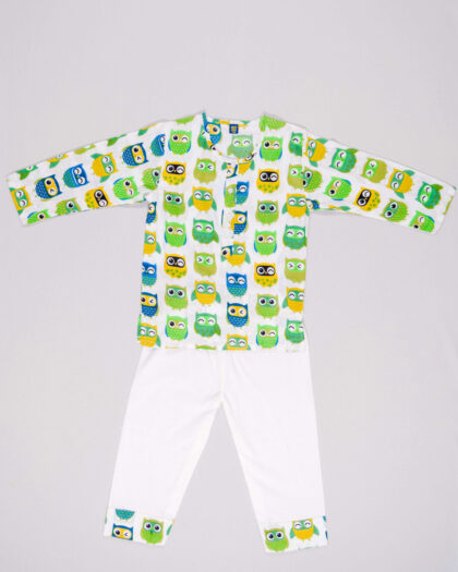 Night Owl Green Nightsuit Set