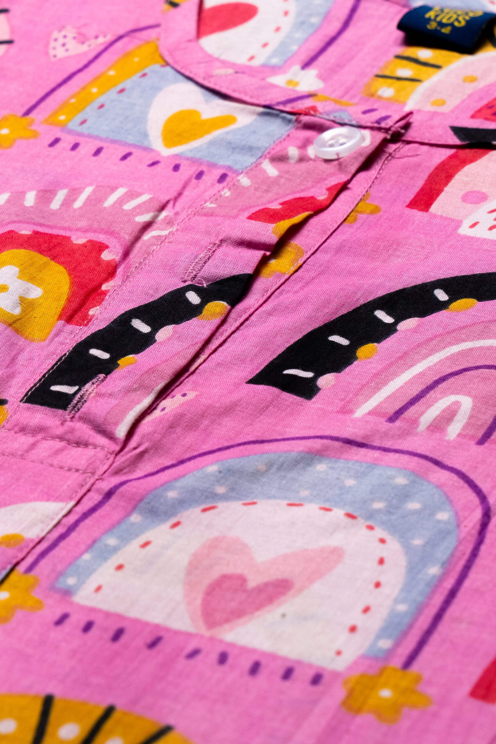 Rainbow Sprinkles Pink Nightsuit Set - Image 2