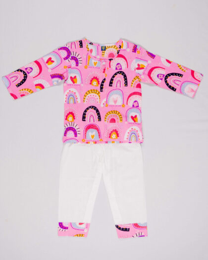 Rainbow Sprinkles Pink Nightsuit Set