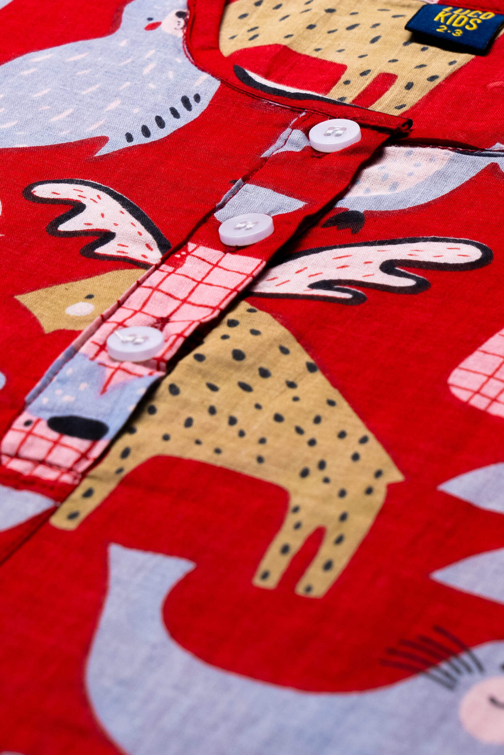 Reindeer Joy Red Nightsuit Set - Image 2